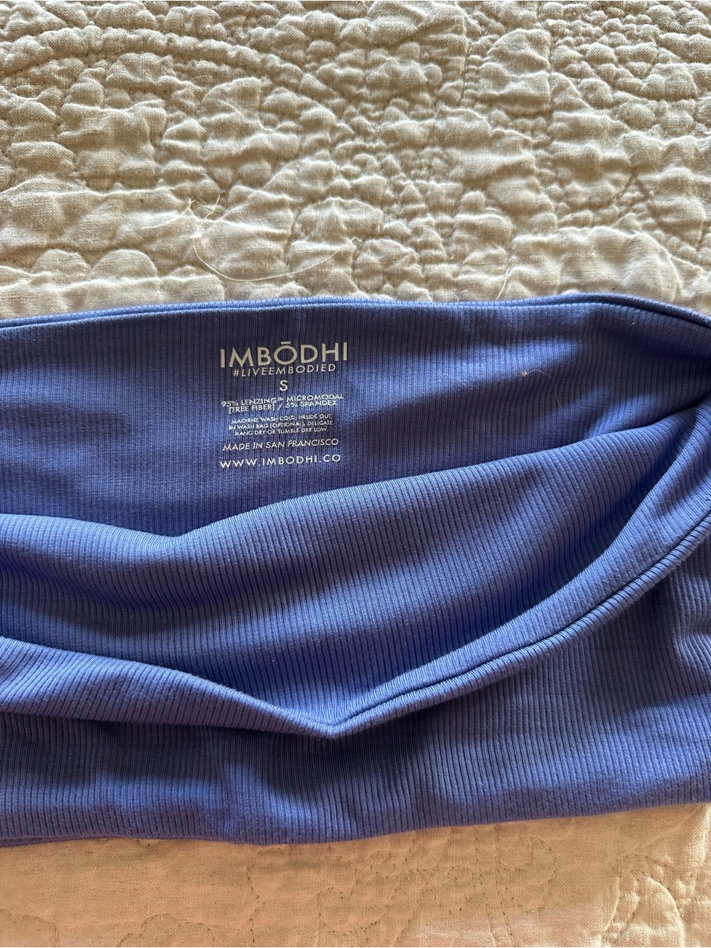 Imbodhi Harbor Blue Ribbed Bandeau - Picture 3 of 3